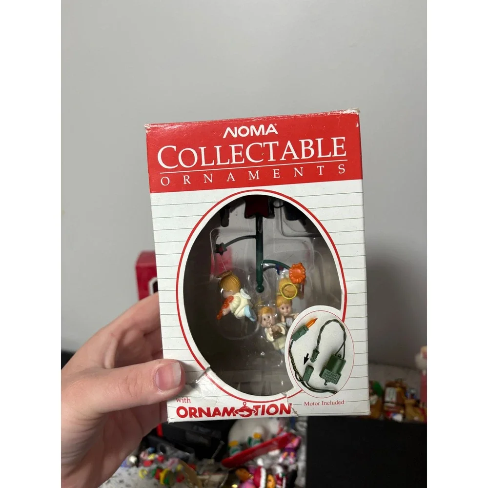 HTF Noma Collectable Ornaments Angel Ornamotion Rotating Christmas Tree Decor